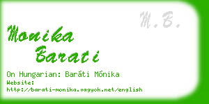 monika barati business card